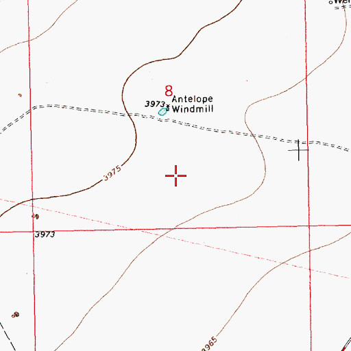 Topographic Map of 12876 Water Well, NM
