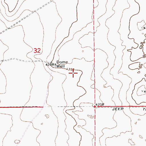 Topographic Map of 12515 Water Well, NM