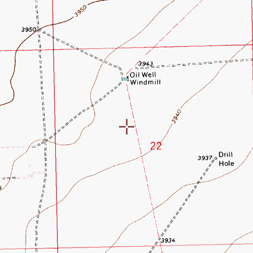 Topographic Map of 12619 Water Well, NM