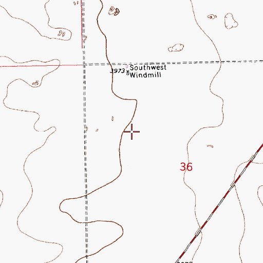 Topographic Map of 12874 Water Well, NM