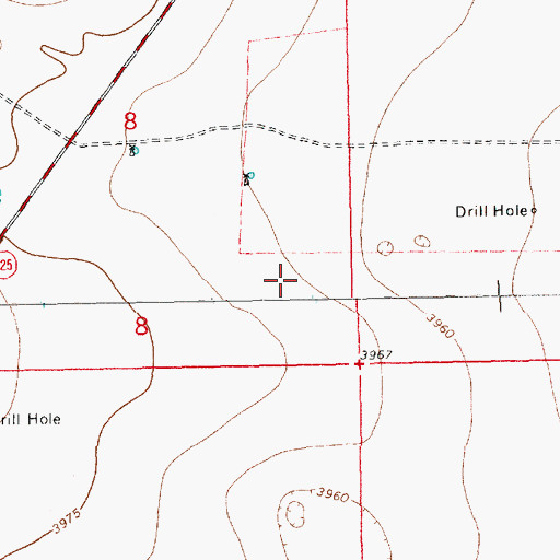 Topographic Map of 12807 Water Well, NM