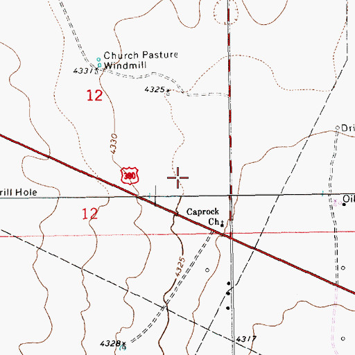 Topographic Map of 13380 Water Well, NM