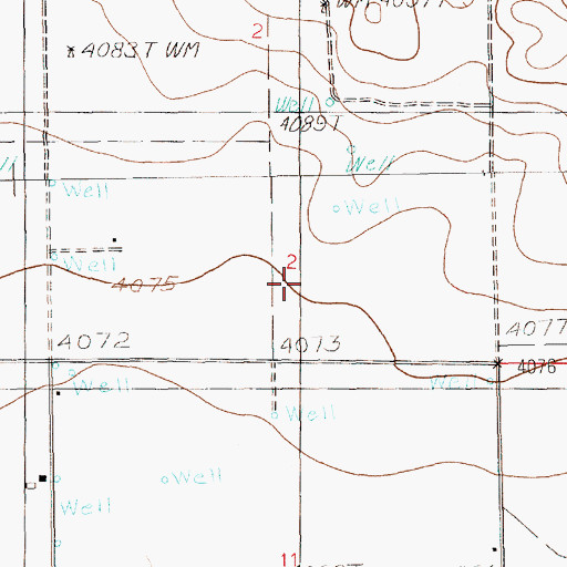 Topographic Map of 12267 Water Well, NM