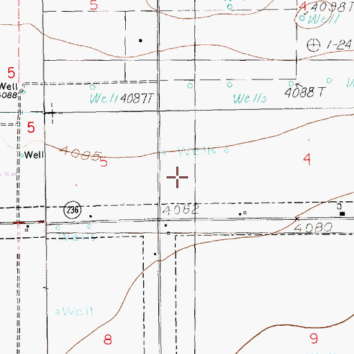 Topographic Map of 12269 Water Well, NM