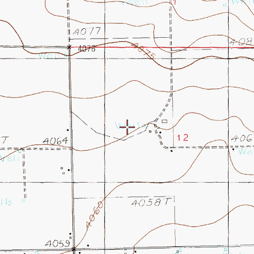 Topographic Map of 12158 Water Well, NM