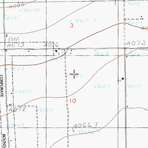 Topographic Map of 10770 Water Well, NM