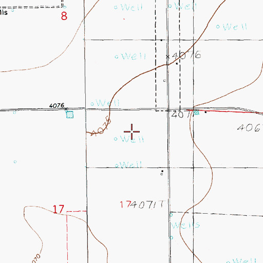 Topographic Map of 12300 Water Well, NM
