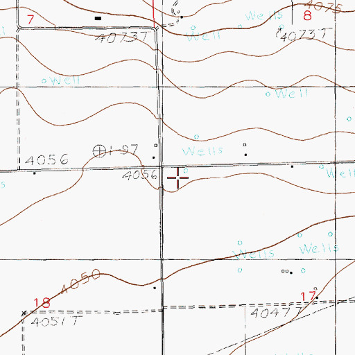 Topographic Map of 10790 Water Well, NM