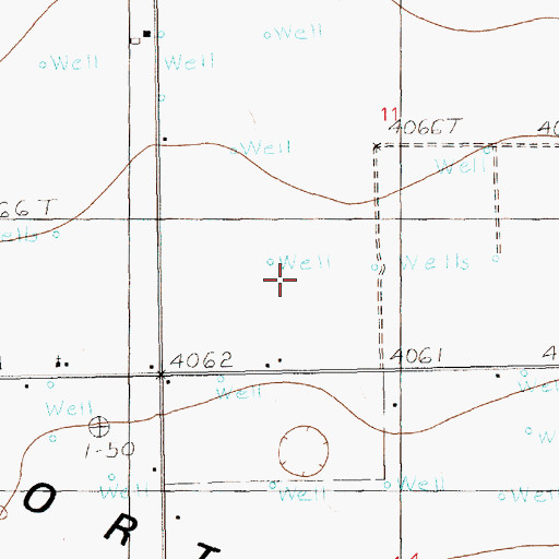 Topographic Map of 11657 Water Well, NM