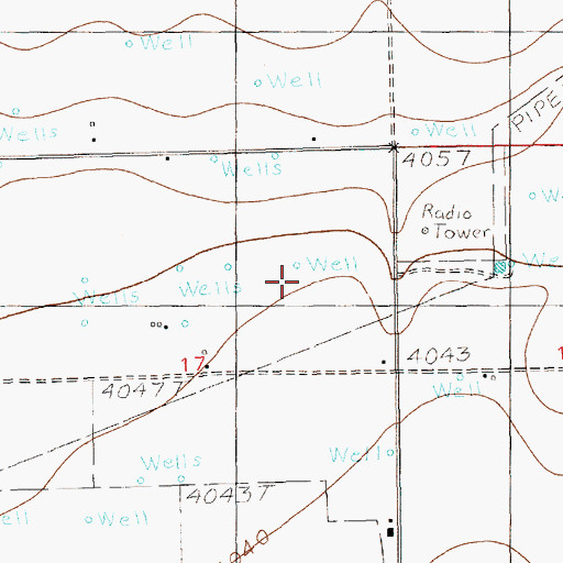 Topographic Map of 12322 Water Well, NM