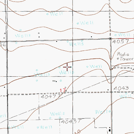 Topographic Map of 10055 Water Well, NM