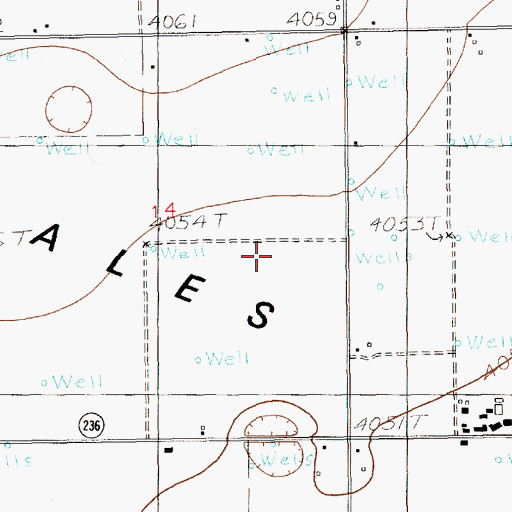 Topographic Map of 12293 Water Well, NM