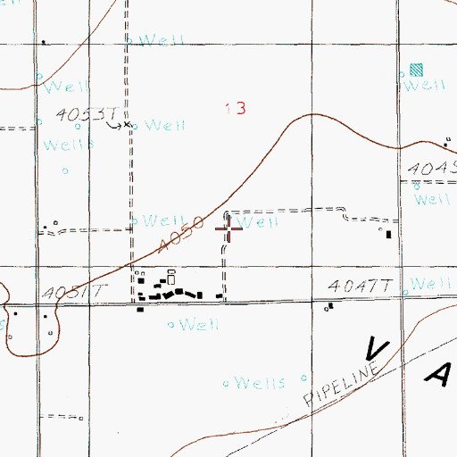 Topographic Map of 12285 Water Well, NM