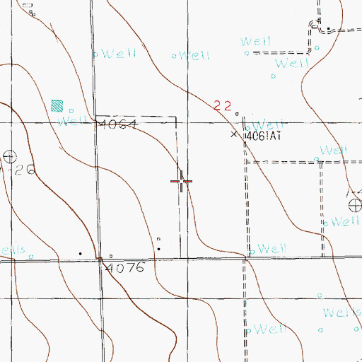 Topographic Map of 10658 Water Well, NM