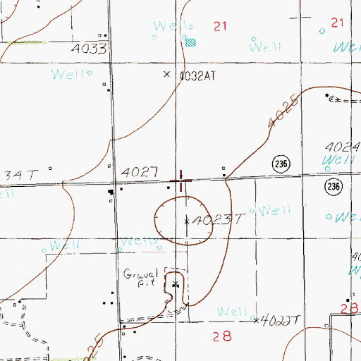 Topographic Map of 10064 Water Well, NM
