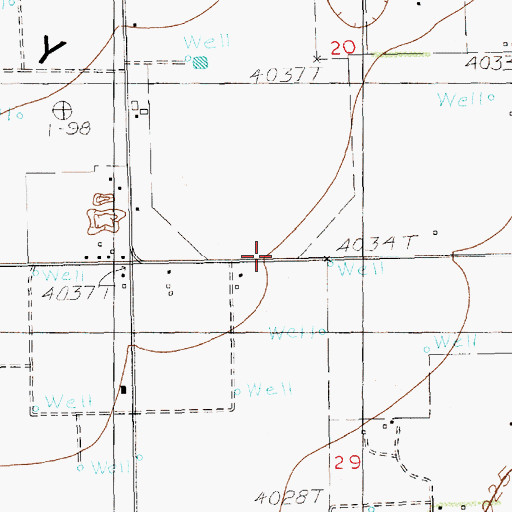 Topographic Map of 10065 Water Well, NM