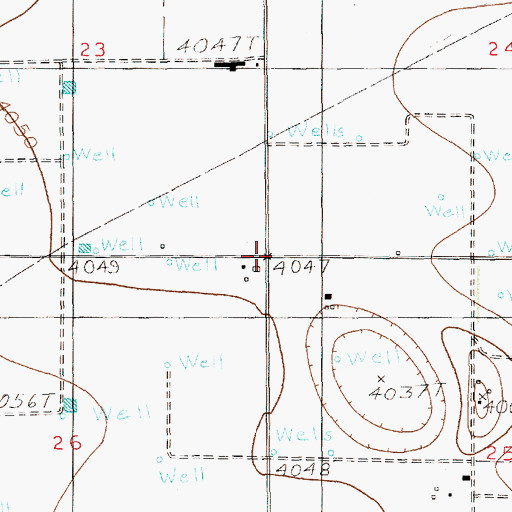 Topographic Map of 10040 Water Well, NM