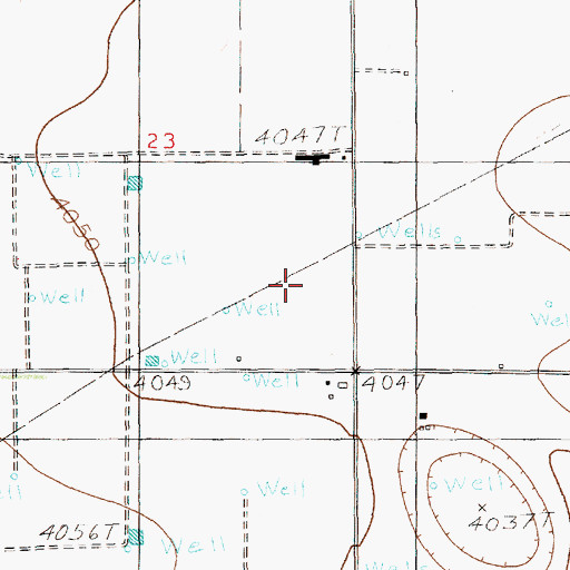 Topographic Map of 10047 Water Well, NM