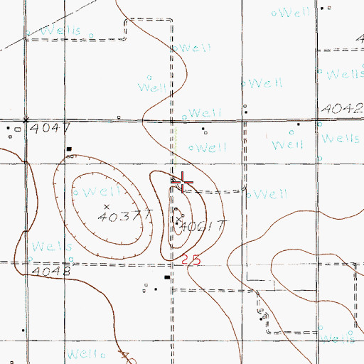 Topographic Map of 10778 Water Well, NM