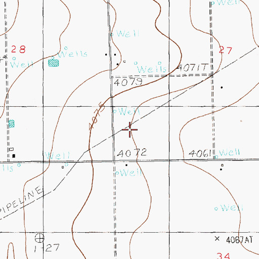 Topographic Map of 10043 Water Well, NM