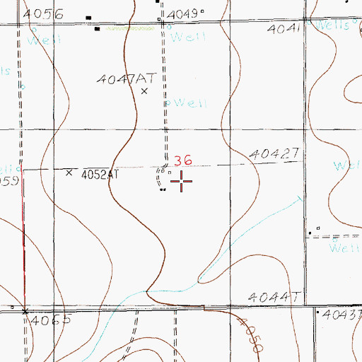 Topographic Map of 10052 Water Well, NM