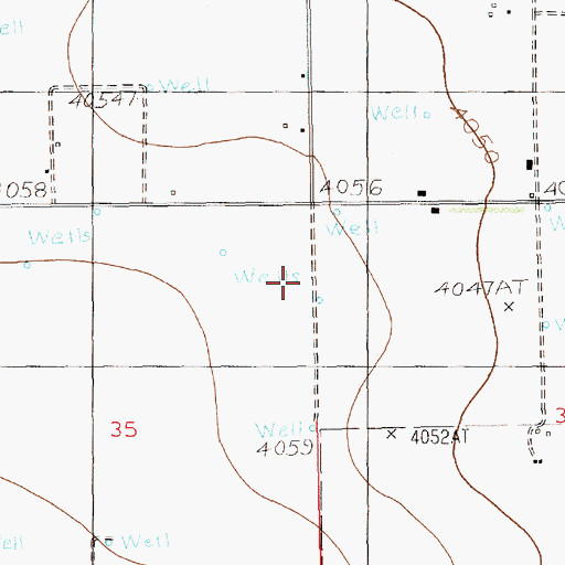 Topographic Map of 10661 Water Well, NM