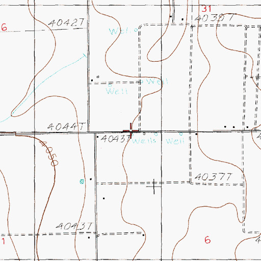 Topographic Map of 11569 Water Well, NM