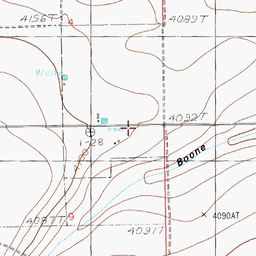 Topographic Map of 11565 Water Well, NM