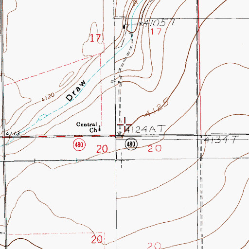 Topographic Map of 12507 Water Well, NM