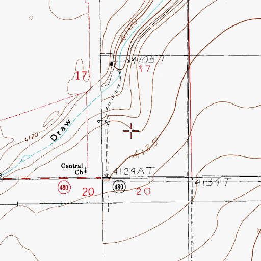 Topographic Map of 10889 Water Well, NM