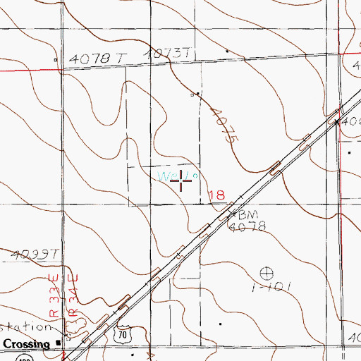 Topographic Map of 10092 Water Well, NM