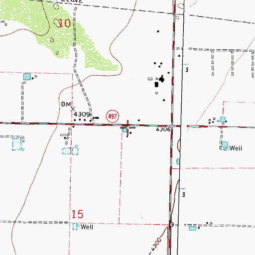 Topographic Map of 10181 Water Well, NM