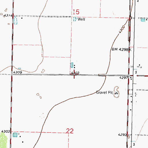 Topographic Map of 10183 Water Well, NM