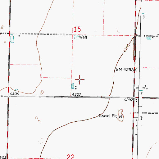 Topographic Map of 10184 Water Well, NM