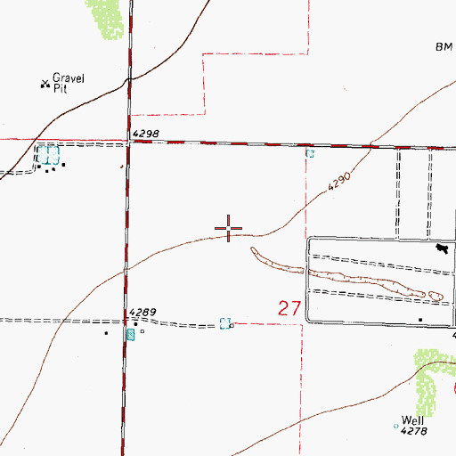 Topographic Map of 00484 Water Well, NM