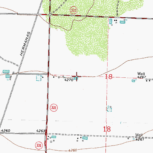 Topographic Map of 00700 Water Well, NM