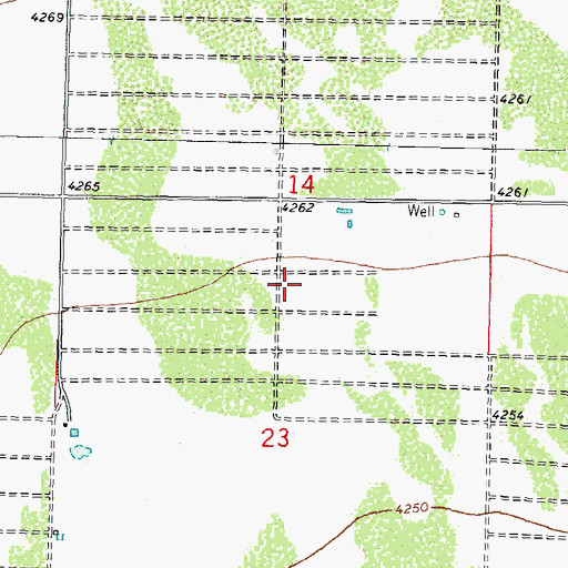 Topographic Map of 00713 Water Well, NM