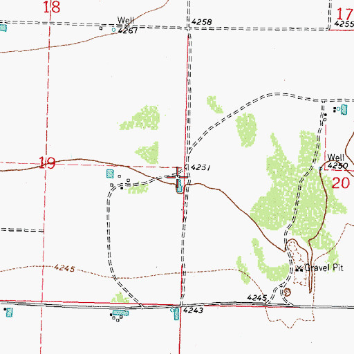 Topographic Map of 00708 Water Well, NM