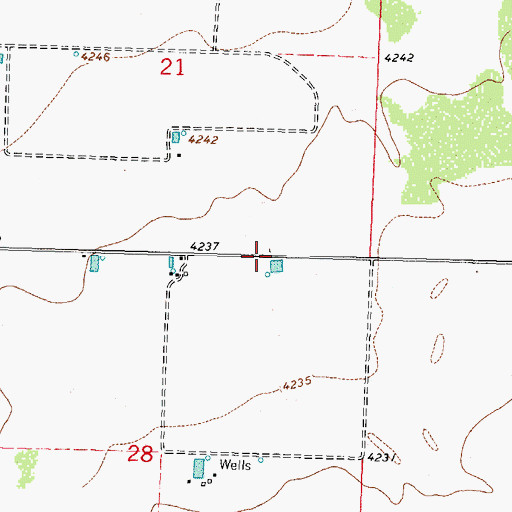 Topographic Map of 10332 Water Well, NM