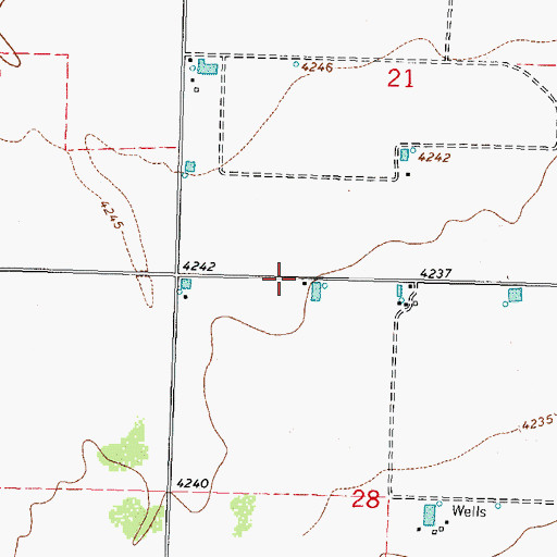 Topographic Map of 10331 Water Well, NM