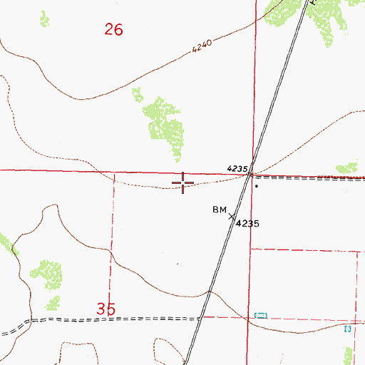 Topographic Map of 10343 Water Well, NM