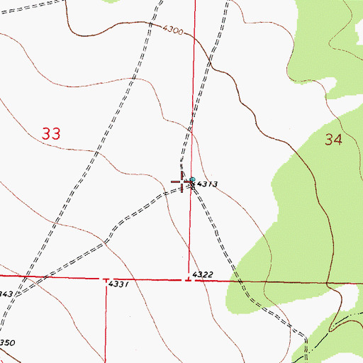 Topographic Map of 01418 Water Well, NM