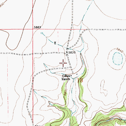 Topographic Map of Gates, NM
