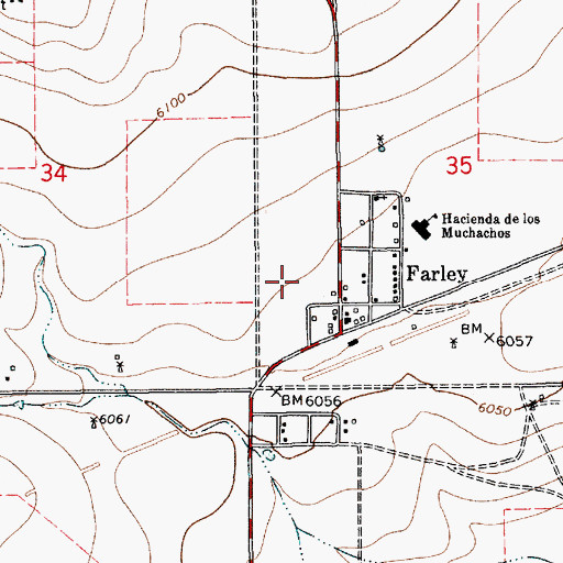 Topographic Map of Farley, NM