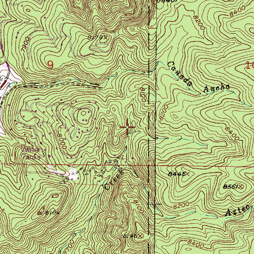 Topographic Map of Hyde Park Estates, NM
