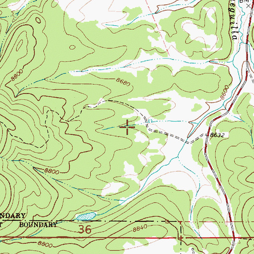 Topographic Map of Espinosa, NM
