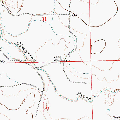 Topographic Map of Farr, NM