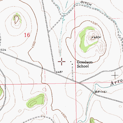 Topographic Map of Goodson, NM