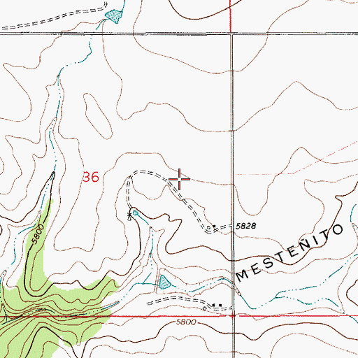 Topographic Map of Gonzales, NM