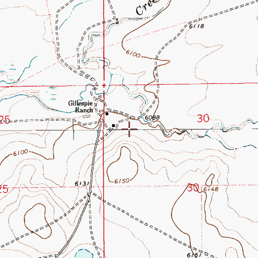 Topographic Map of Gillespie, NM